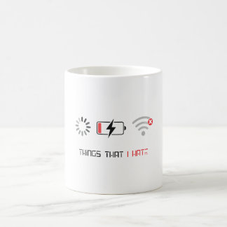 Mug Batterie faible, pas de WiFi, chargement - Design