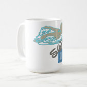 Mug Batterie papa de natation personnalisée (Devant gauche)