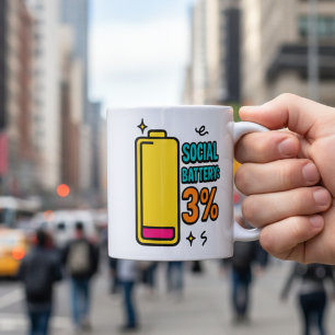 Mug Batterie Sociale 3 Pour Cent – Introv Neuroépicé D