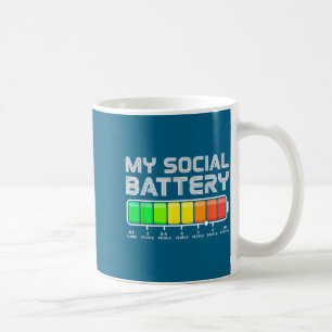 Mug Batterie sociale faible énergie antisocial drôle i