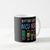 Mug Battery life of a NICU nurse humor level (Devant droit)