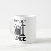 Mug Batteur je détruis le silence (Devant gauche)