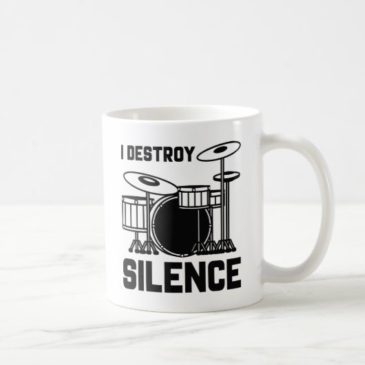 Mug Batteur je détruis le silence (Droite)