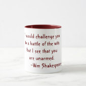 Mug Battle of the Wits Shakespeare Citation rouge et b (Centre)