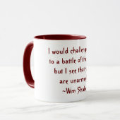 Mug Battle of the Wits Shakespeare Citation rouge et b (Devant gauche)