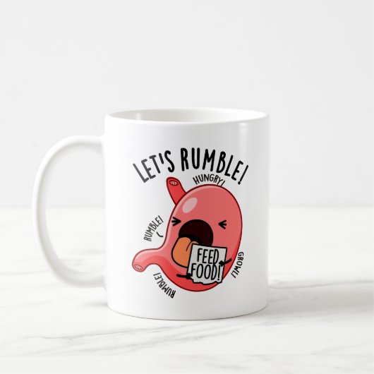 Mug Battons-nous Blague drôle sur l'estomac (Gauche)