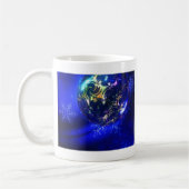 Mug Bauble de Noël bleu électrique, personnaliser i (Gauche)