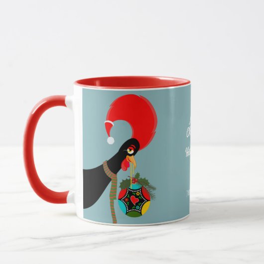 Mug Bauble de Noël du coq portugais (Gauche)