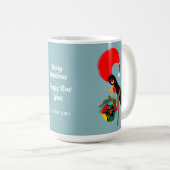 Mug Bauble de Noël du coq portugais (Devant droit)