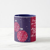 Mug Bauble de Noël rouge/bleu boue d'amour (Centre)