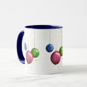 Mug Baubles de Noël Whimsical, coloré (Devant gauche)