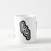 Mug Baudrier noir blanc Forme du monogramme (Centre)