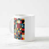 Mug Bauhaus Géométrique Abstrait Coloré (Devant gauche)