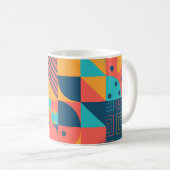 Mug Bauhaus Retro : les années 70 de la musique géomét (Devant droit)