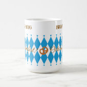 Mug Bavarois bleu Octoberfest Pretzels PERSONNALISER (Centre)