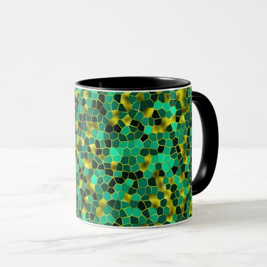 Mug Baveuse verte et dorée (Devant droit)
