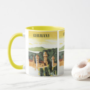 Mug Bavière, Allemagne, Château allemand Vintage voyag