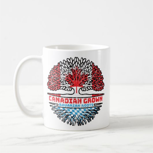 Mug Bavière Bavière Canadian Canada Arbre Drapeau (Gauche)