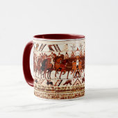 MUG BAYEUX TAPESTRIE ARMÉE NORMALE, CHEVALIERS HORSEBA (Devant gauche)