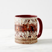 MUG BAYEUX TAPESTRIE ARMÉE NORMALE, CHEVALIERS HORSEBA (Devant droit)
