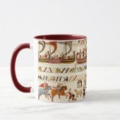 MUG BAYEUX TAPESTRY 1066, CHEVALIERS NORMAUX, NAVIRES  (Gauche)