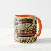 MUG BAYEUX TAPESTRY 1066 NAVIRES VIKING (Devant droit)