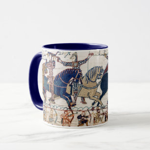 MUG BAYEUX TAPESTRY 1066 NORMAN KNIGHTS AND ARCHERS