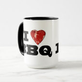 Mug BBQ du coeur I, griller drôle de forme de coeur de (Devant gauche)
