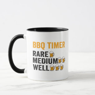 Mug BBQ Timer Bière Boire Funny Grilling Papa Cadeau