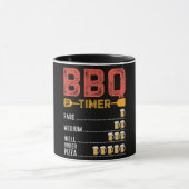 Mug BBQ Timer de bière Rare / Moyen Bien Amusant Humou (Centre)