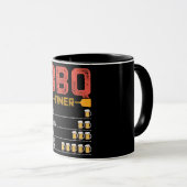 Mug BBQ Timer de bière Rare / Moyen Bien Amusant Humou (Devant droit)