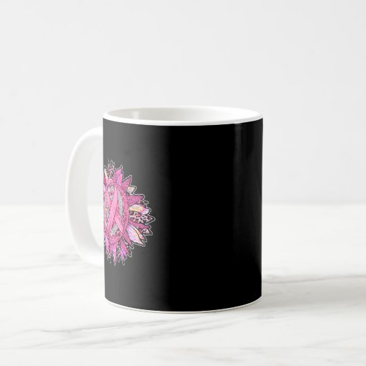 Mug BC Leopard Pink Out Darts Tacker Cancer du sein Aw (Devant gauche)