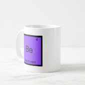 Mug Be - Beethoven Funny Chimie Élément Symbole Tee (Devant gauche)