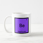Mug Be - Beethoven Funny Chimie Élément Symbole Tee (Gauche)