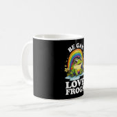 Mug Be Gay Love Frogs Funny LGBTQ Pride Rainbow Retro (Devant gauche)