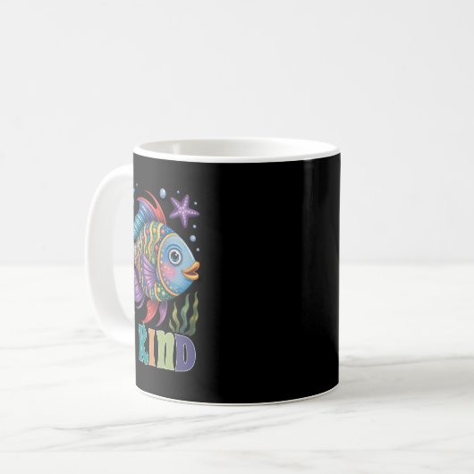 Mug Be Kind Rainbow Scale Fish Teacher Reading Book To (Devant gauche)