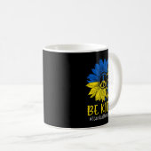Mug Be Kind Sunflower Peace Love Ukraine Stand With Uk (Devant droit)