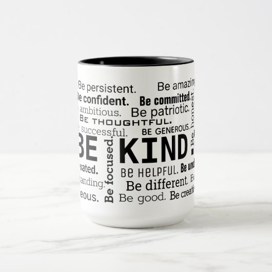 Mug Be Kind Word Cloud inspirational Words (Centre)
