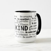 Mug Be Kind Word Cloud inspirational Words (Devant droit)