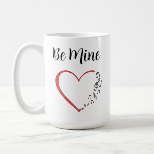 Mug Be Mine Music Heart (Gauche)