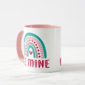 Mug BE MINE valentine arc-en-ciel (Devant gauche)