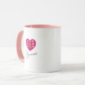 Mug Be Mine Valentine shirt |Rose with Heart Love (Devant gauche)