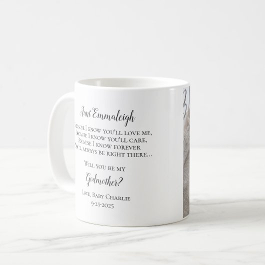 Mug Be My Godmère Proposition Photo (Devant gauche)
