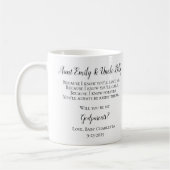 Mug Be My Godparents Proposition Photo Invitation (Gauche)