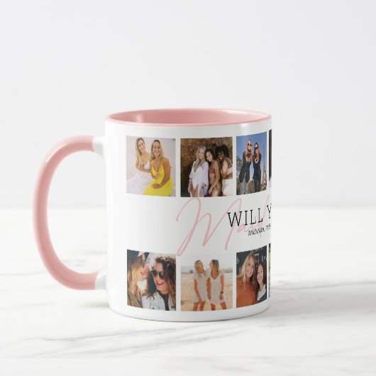 Mug Be My Maid of Honor Photo Collage (Gauche)