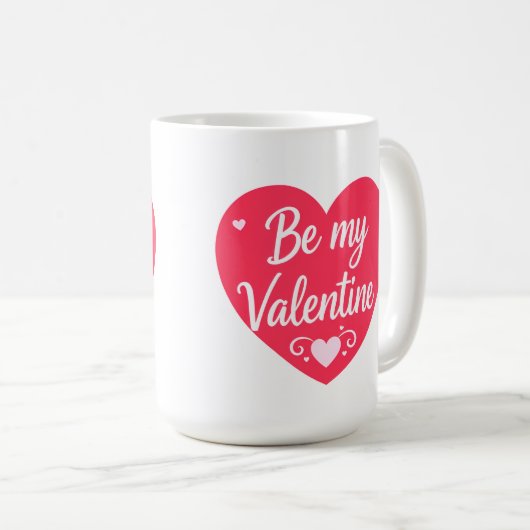 Mug Be my Valentine Heart (Devant droit)