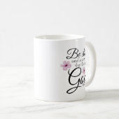 Mug Be Still Psaum 46:10 Aquarelle Fleurs violettes (Devant droit)