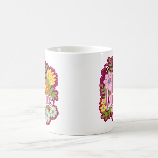 Mug Be Unique motivational flower design (Centre)