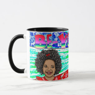 Mug Be-You-Tiful Little African'-American Girl