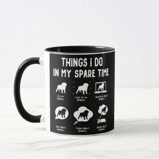 Mug Beabull Les choses font le temps libre Drôle Chien (Gauche)